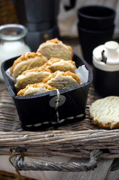 White Chocolate Anzac Biscuits with USA Pan