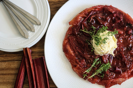 Rhubarb and Strawberry Tarte Tatin