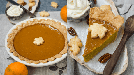 Baking American Pumpkin Pie in Le Creuset Dune Heritage Pie Dish