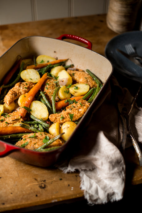 The Perfect Winter Dinner: Crispy Chicken and Roasted Veggies