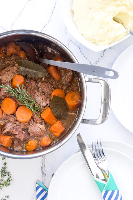 Beef Stew in the Le Creuset 3ply Stainless Steel Deep Casserole