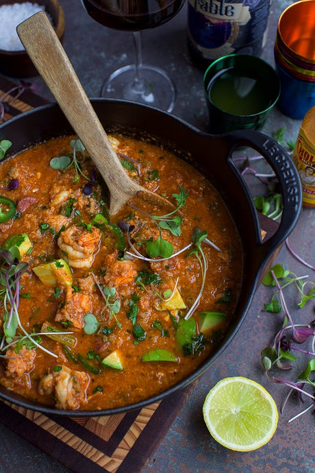 Keto & Low Carb Jambalaya in the Le Creuset Cast Iron Balti Dish