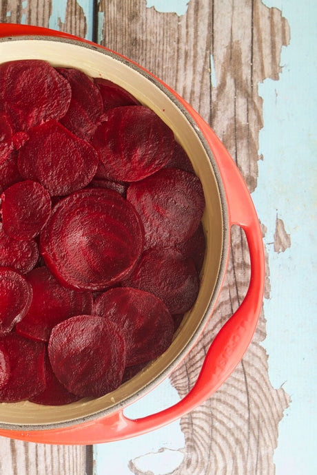 Easy Beetroot Tart in the Le Creuset Cast Iron Tarte Tatin