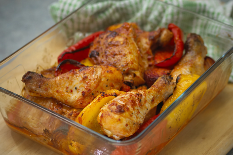 Piri Piri Chicken in a Pyrex Dish