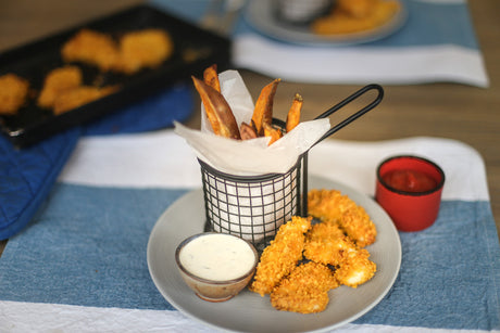 Crispy Chicken Nuggets with the NoStik Oven Crisper Basket