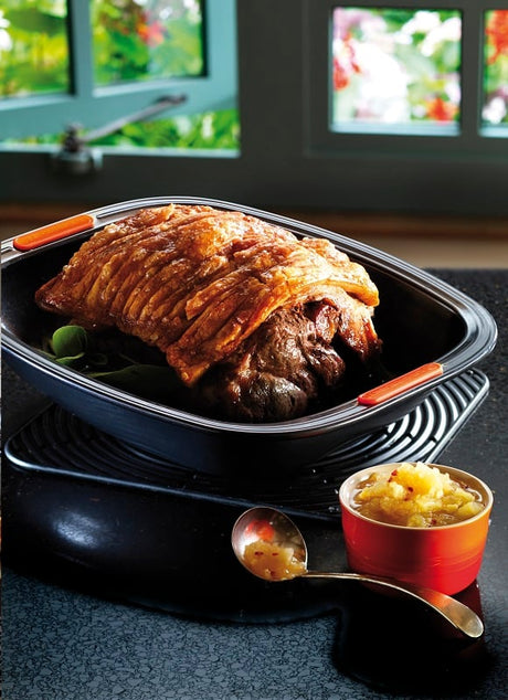 Slow-Roasted Pork Shoulder in the Le Creuset Rectangular Roaster