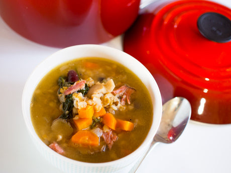 Ham Hock and Vegetable Soup with Le Creuset Stockpot