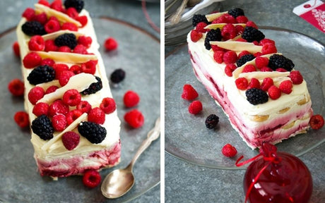 Raspberry Ripple Cake Featuring the USA Pan Loaf Pan