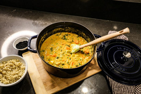 Staub Cast Iron Recipe - Red Lentil Turmeric Curry