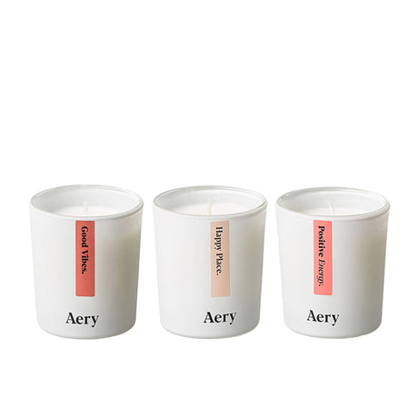 Aery Living Aromatherapy Votive Candle Gift Set of 3 Happy Space - Image 01