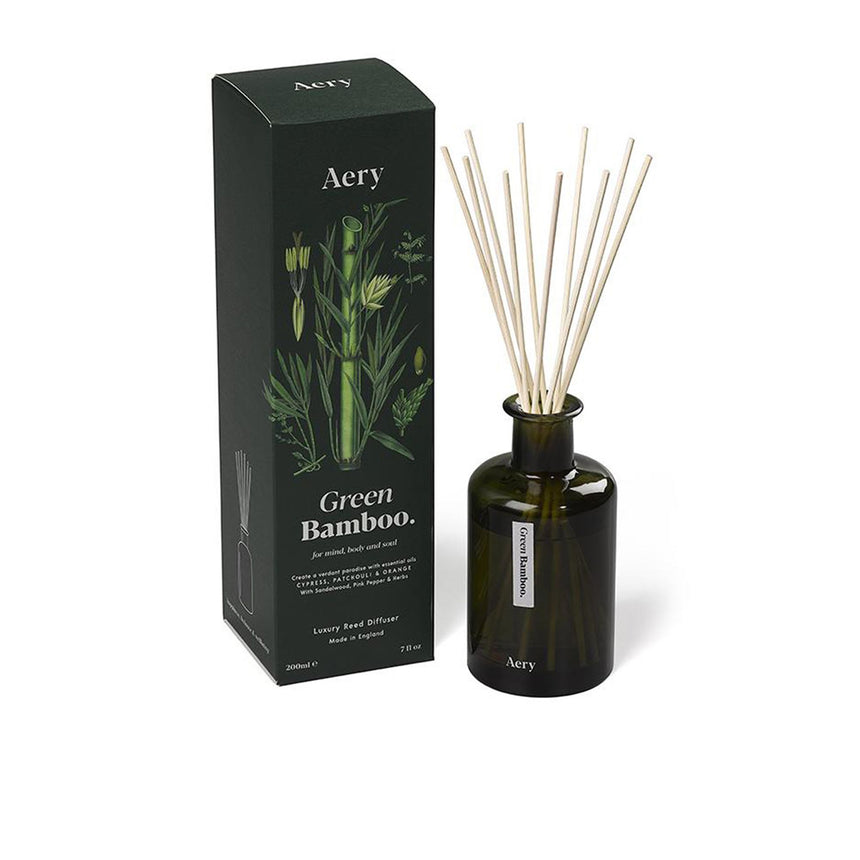 Aery Living Botanical Green Reed Diffuser 200ml Green Bamboo - Image 03