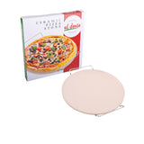 Al Dente Ceramic Pizza Stone with Rack 33cm - Image 02