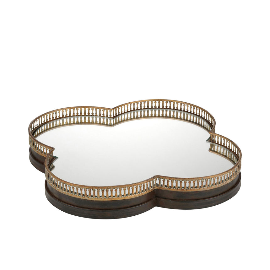 Amalfi Clover Mirror Tray 50cm - Image 01