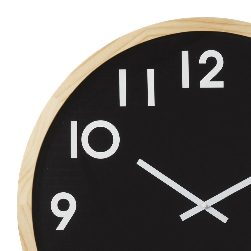 Amalfi Leonard Wall Clock 61cm Black - Image 02