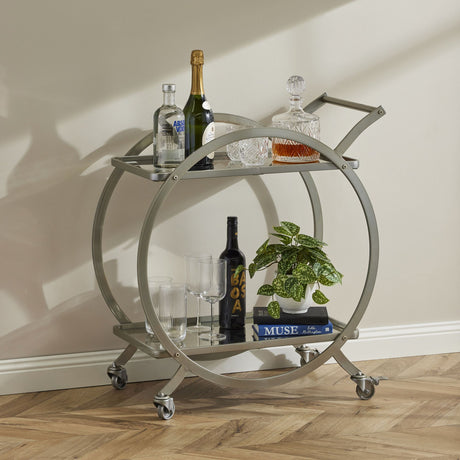 Amalfi Walter Drink Trolley Silver - Image 02