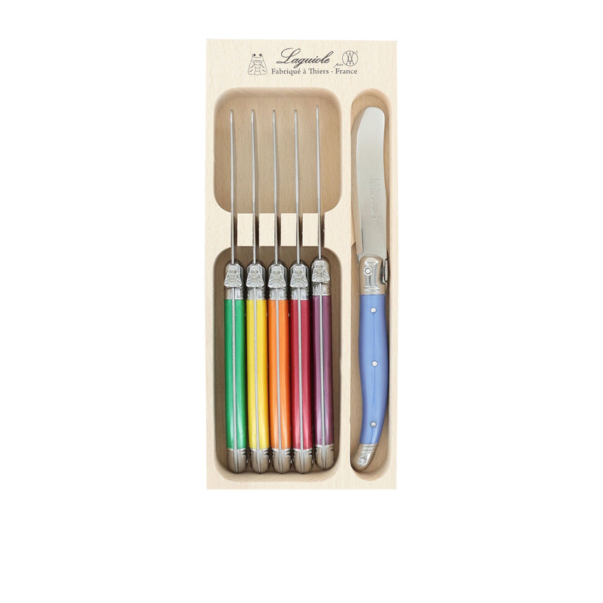 Laguiole by Andre Verdier Debutant Butter Knife Set Mixed Original 6pc - Image 01