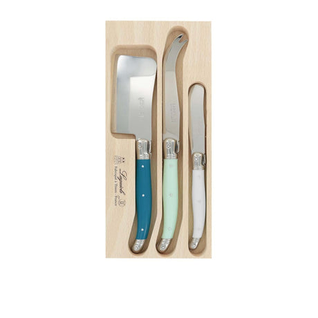 Laguiole by Andre Verdier Debutant Cheese Knife Set 3pc St.Tropez - Image 01