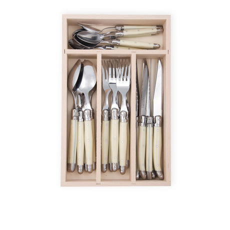 Laguiole Andre Verdier Debutant Cutlery Set 24pc Ivory - Image 01