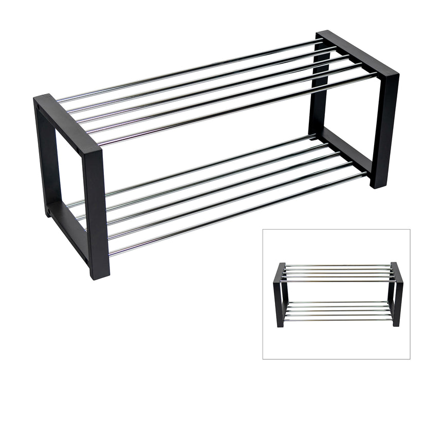 Anton 2 Tier Shoe Rack Shelf Storage - Image 01