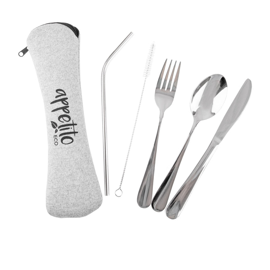 Appetito Traveler's Stainless Steel Cutlery Set of 5 - Image 01