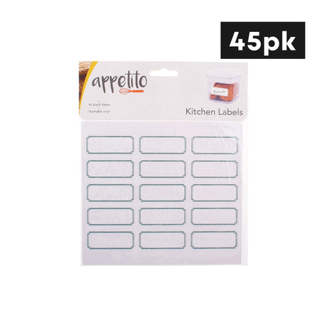 Appetito Blank Kitchen Labels Pack of 45 - Image 01