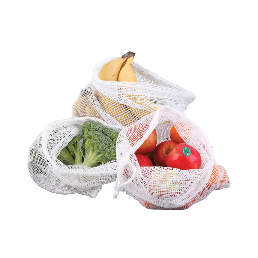 Appetito Woven Net Produce Bag Set of 3 - Image 02