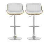 Artiss Bar Stool Set of 2 White - Image 03