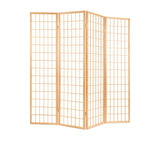 Artiss 4 Panel Wooden Room Divider Natural - Image 04