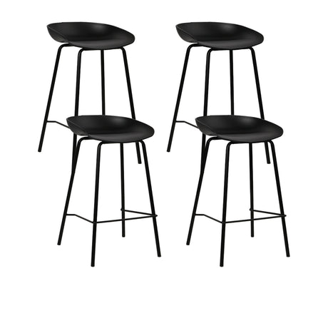 Artiss Kitchen Bar Stool Set of 4 Black - Image 01