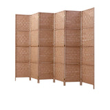 Artiss 6 Panel Rattan Room Divider Natural - Image 01