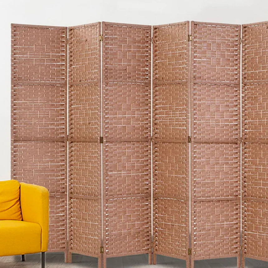 Artiss 6 Panel Rattan Room Divider Natural - Image 05