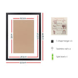 Artiss A3 Wall Photo Frame Set 3pc Black - Image 03