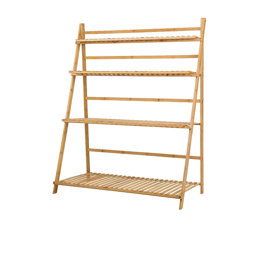 Artiss Bamboo Foldable 4 Tier Planter Stand - Image 01