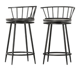 Artiss Metal Swivel Bar Stool Set of 2 - Image 01