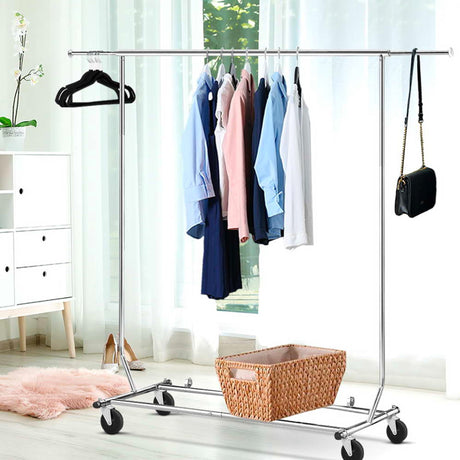 Artiss Portable Clothes Drying Rack Silver - Image 02