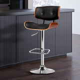 Artiss Gas Lift Bar Stool with Chrome Base Black - Image 02