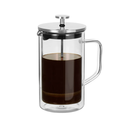 Avanti Double Wall Coffee Plunger Borosilicate Glass & Stainless Steel 600ml - Image 01