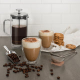 Avanti Double Wall Coffee Plunger Borosilicate Glass & Stainless Steel 1 Litre - Image 02