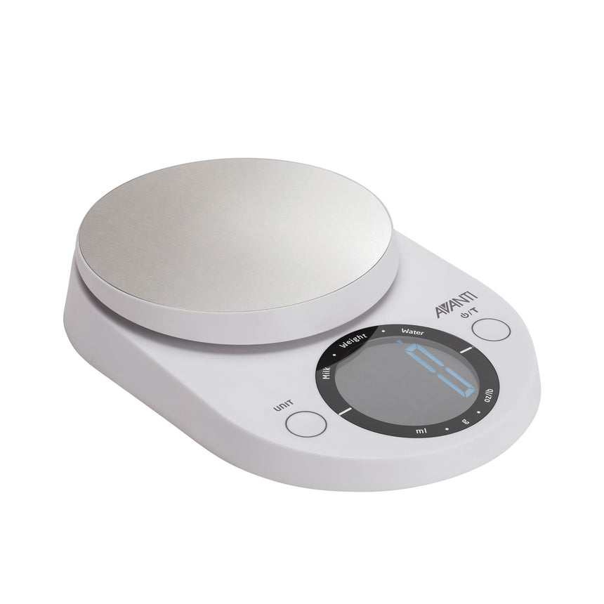 Avanti Large Display Digital Kitchen Scale in White - Image 01