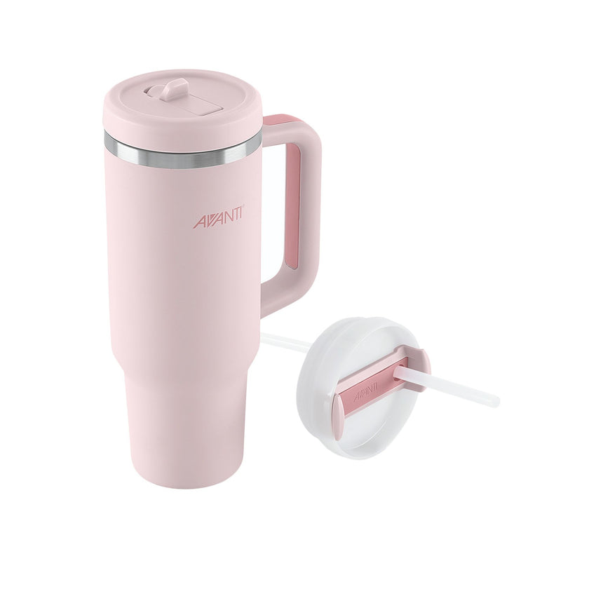 Avanti HydroQuench Insulated Travel Tumbler with Two Lids 1 Litre Blush in Pink - Image 02