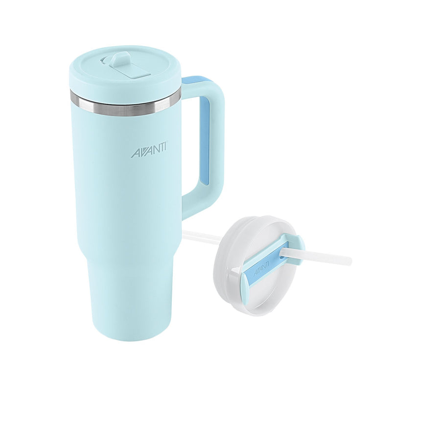 Avanti HydroQuench Insulated Travel Tumbler with Two Lids 1 Litre Sea Breeze in Blue - Image 02