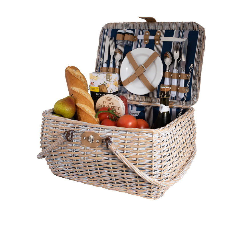 Avanti Picnic Basket 4 Person Hampton Stripe - Image 01