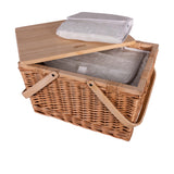 Avanti Pinewood Top Insulated Picnic Basket 4 Person Flora - Image 02