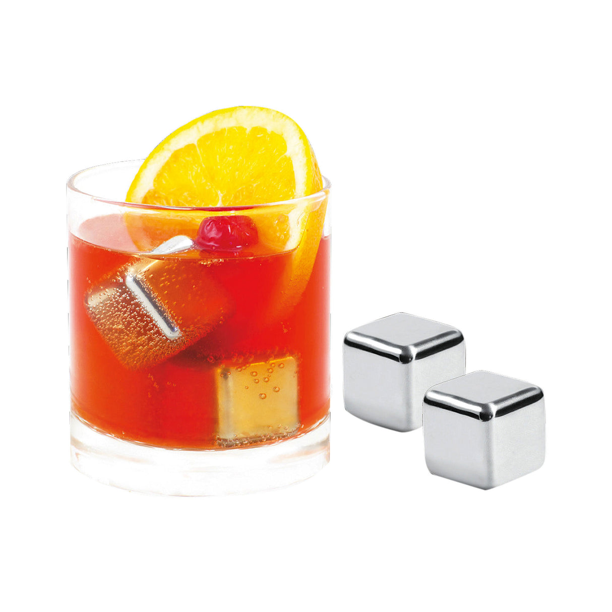 Avanti Stainless Steel Ice Cubes Set of 4 - Image 01