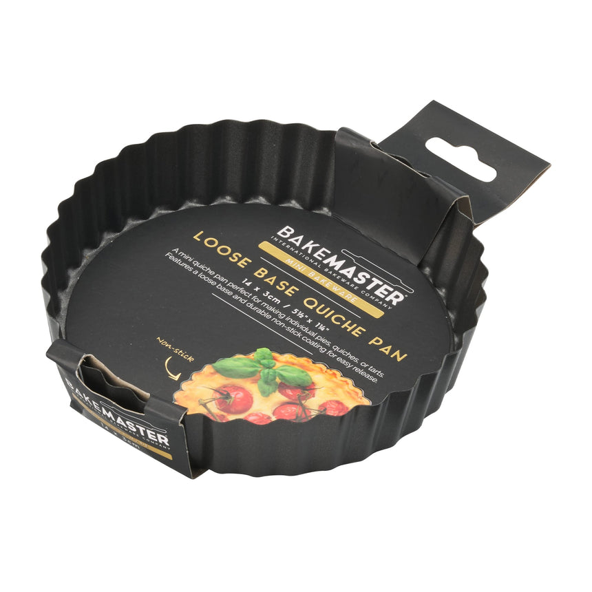 Bakemaster Mini Bakeware Non Stick Loose Base Quiche Pan 14cm - Image 03