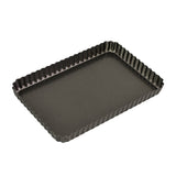 Bakemaster Loose Base Fluted Rectangular Flan/Quiche Pan 31x21x3.5cm - Image 01