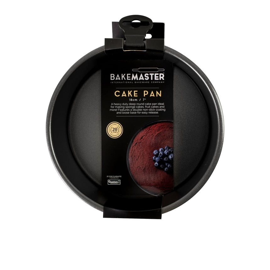 Bakemaster Loose Base Round Cake Pan 18x8cm - Image 03