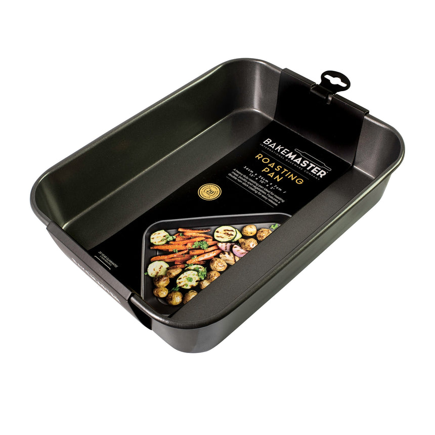 Bakemaster Medium Deep Roasting Pan 34x26x7cm - Image 02