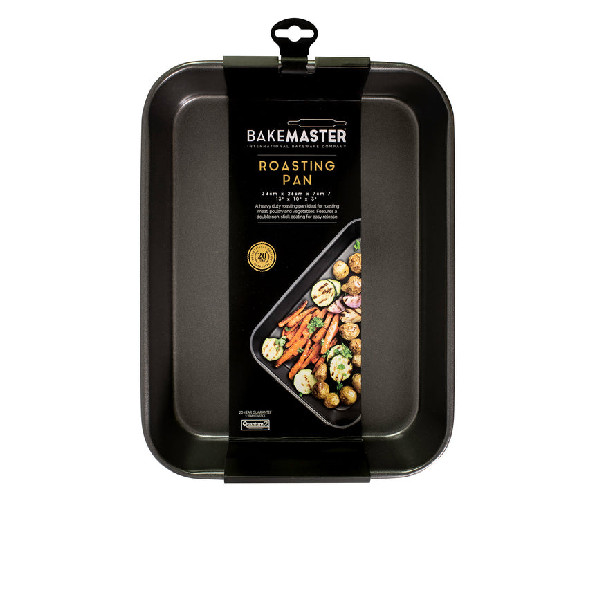 Bakemaster Medium Deep Roasting Pan 34x26x7cm - Image 03