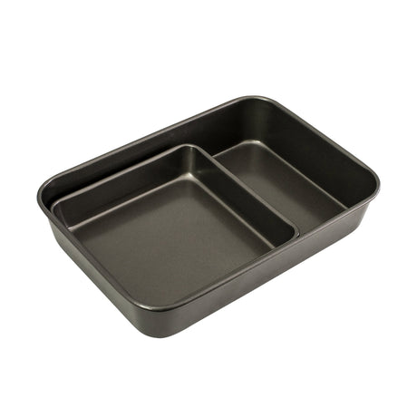 Bakemaster Large Deep Roasting Pan & Square Baking Tray Pack - Image 01